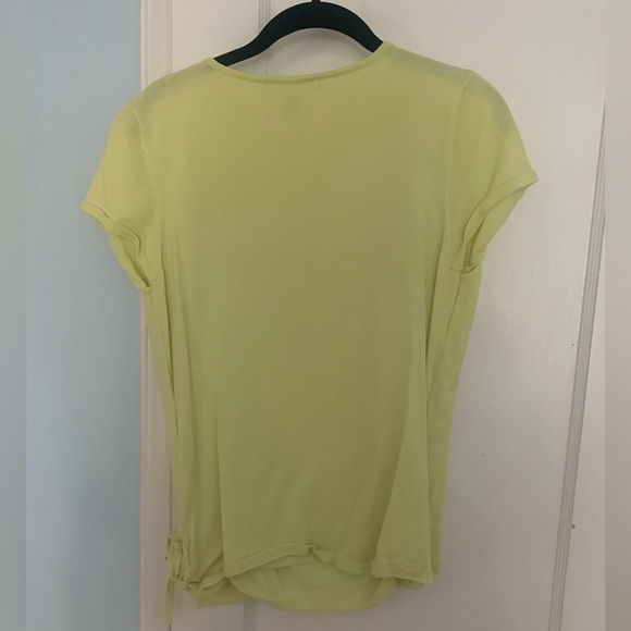 H&M Chartreuse Wrap Blouse L - Picture 2 of 10